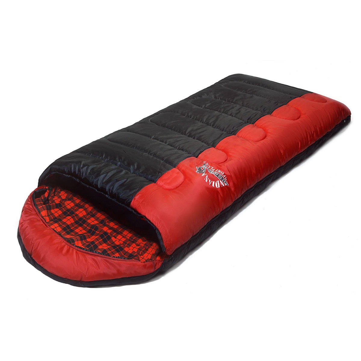Спальный мешок Indiana Maxfort Plus (левый) (Черный/красный)