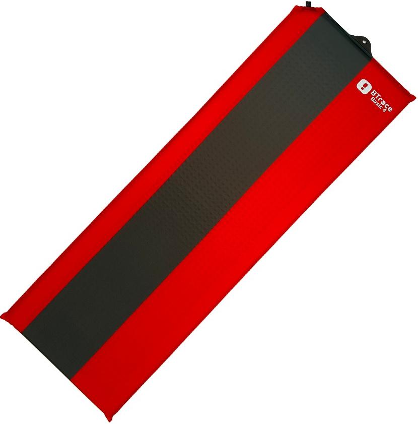 Коврик самонадувающийся BTrace Basic 4 (Красный/серый)