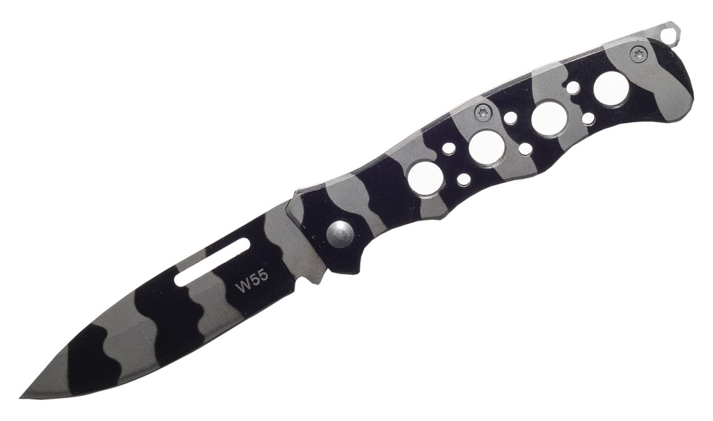 Нож складной Traveler W55 (Черный/серый)