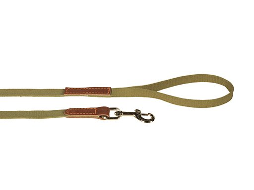 Поводок Каскад Classic для собак (комбинированный: брезент и кожа) 20мм (300см)
