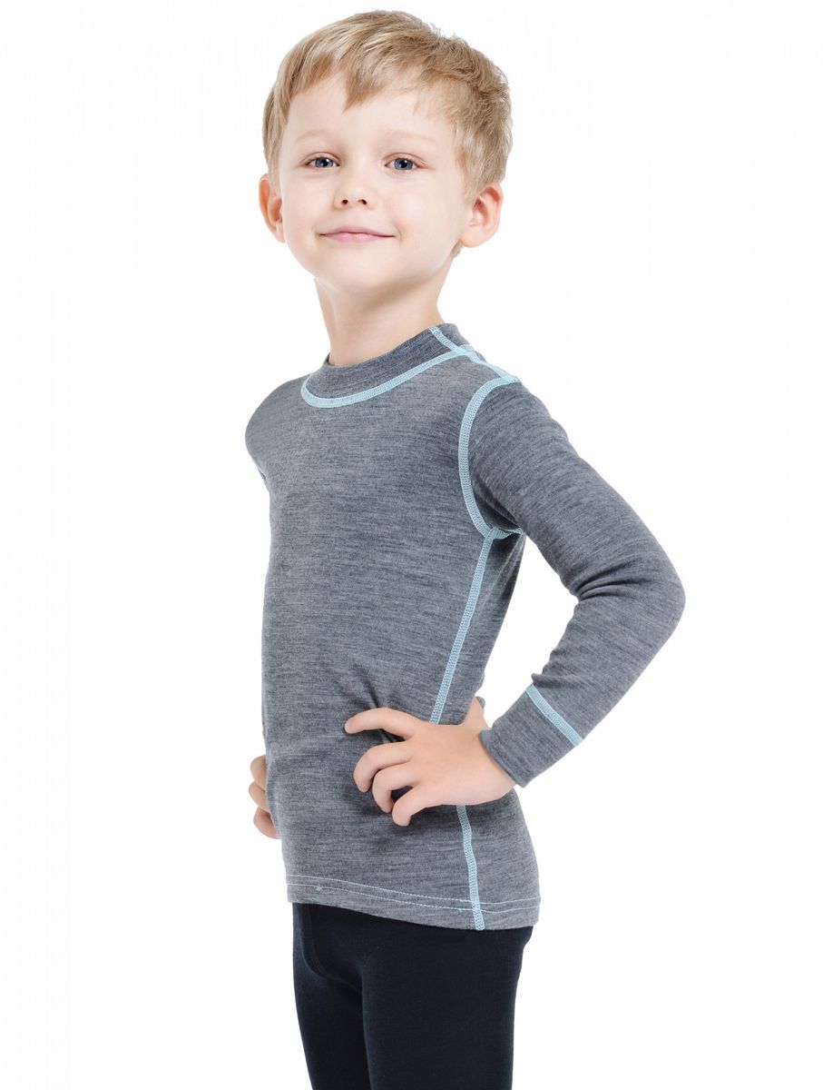 Термобелье Norveg Soft Kids детская футболка с длинным рукавом (Синий, 116-122)
