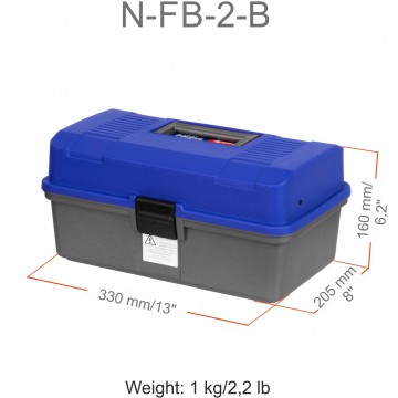 Ящик рыболова NISUS Fishing 2-tray box (Синий)