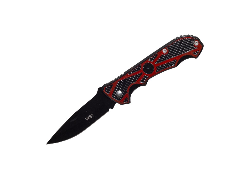 Нож складной Traveler W81 (Черный/красный)