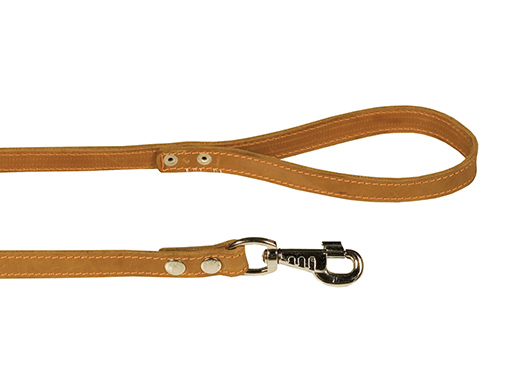 Поводок кожаный Каскад Classic для собак (двойной) 20мм (Коричневый)